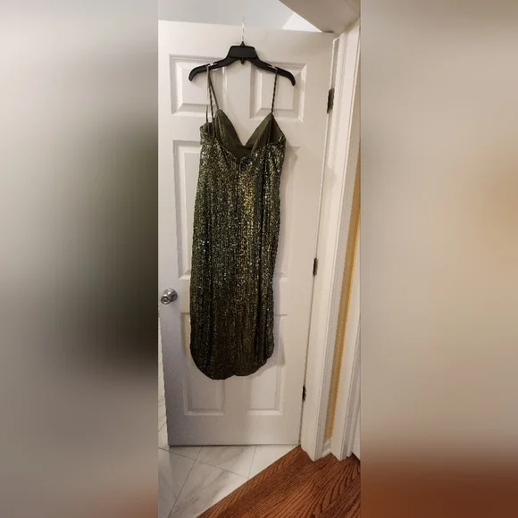 Ieena Duggal 11272 - Ruched Asymmetric Hem Sheath Dress - Picture 6 of 8